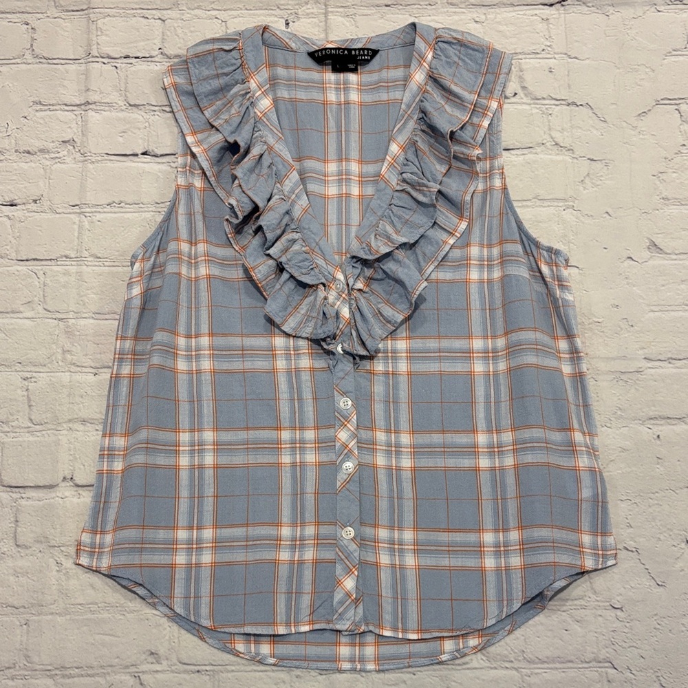 Veronica Beard Leina Shirt in Vapor Multi - Picture 3 of 16
